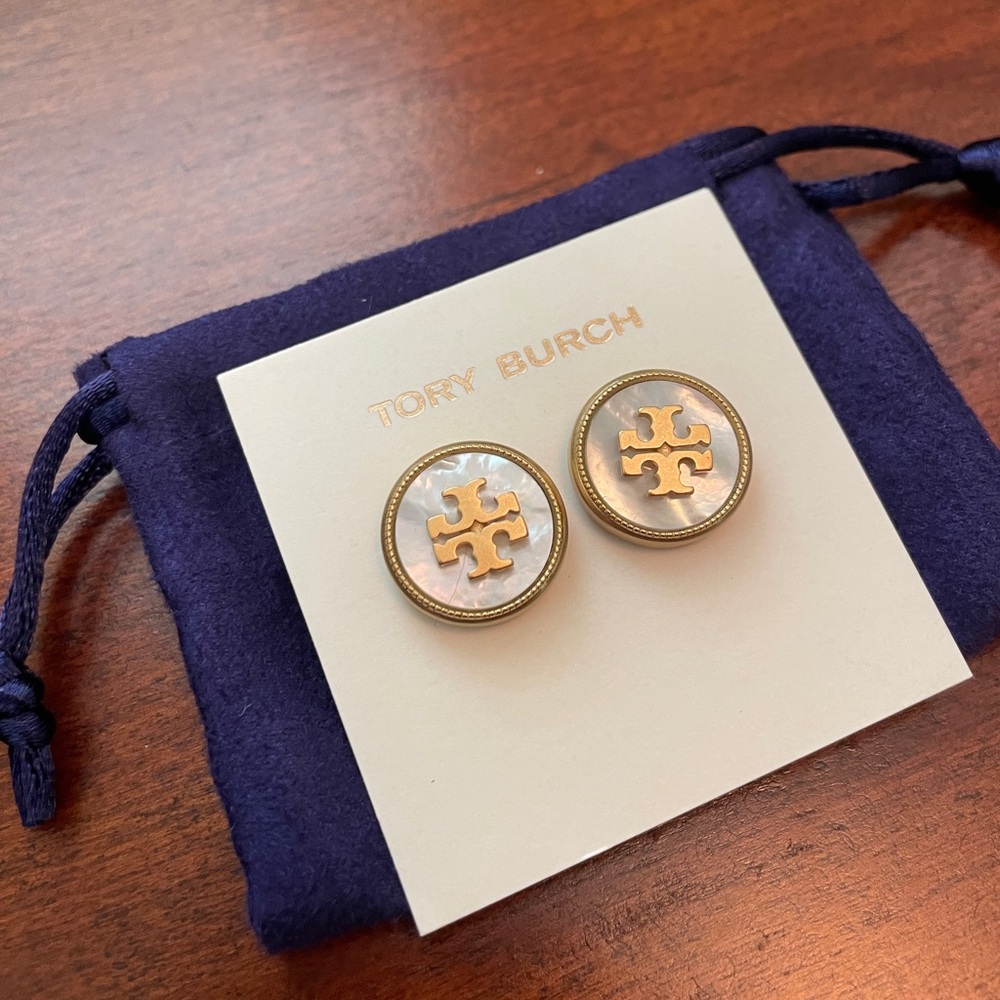 Tory Burch Semi Precious Stud Earrings